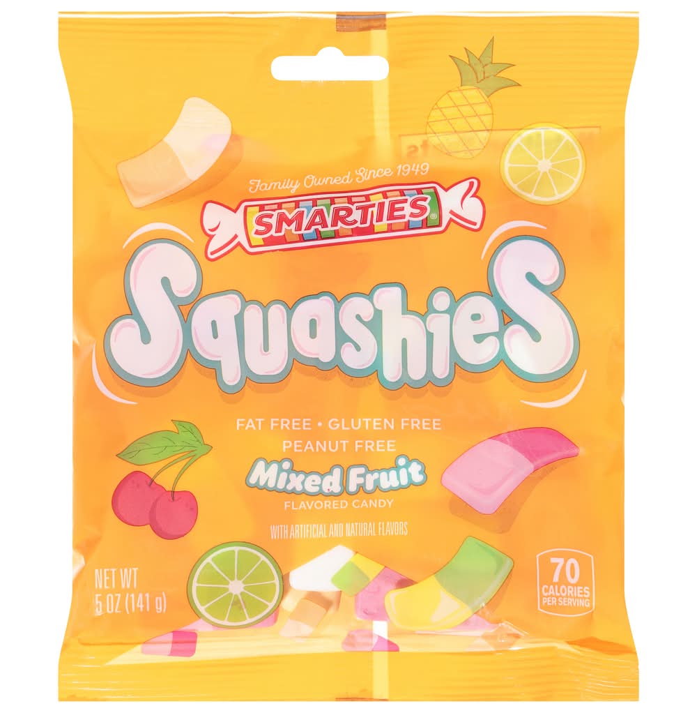 Smarties Squashies Candy, Mixed Fruit (5 oz)