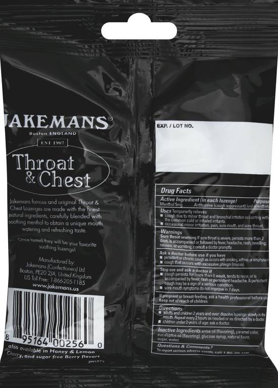 Jakemans Anise Flavored Throat & Chest Cough Suppressant (30 ct)