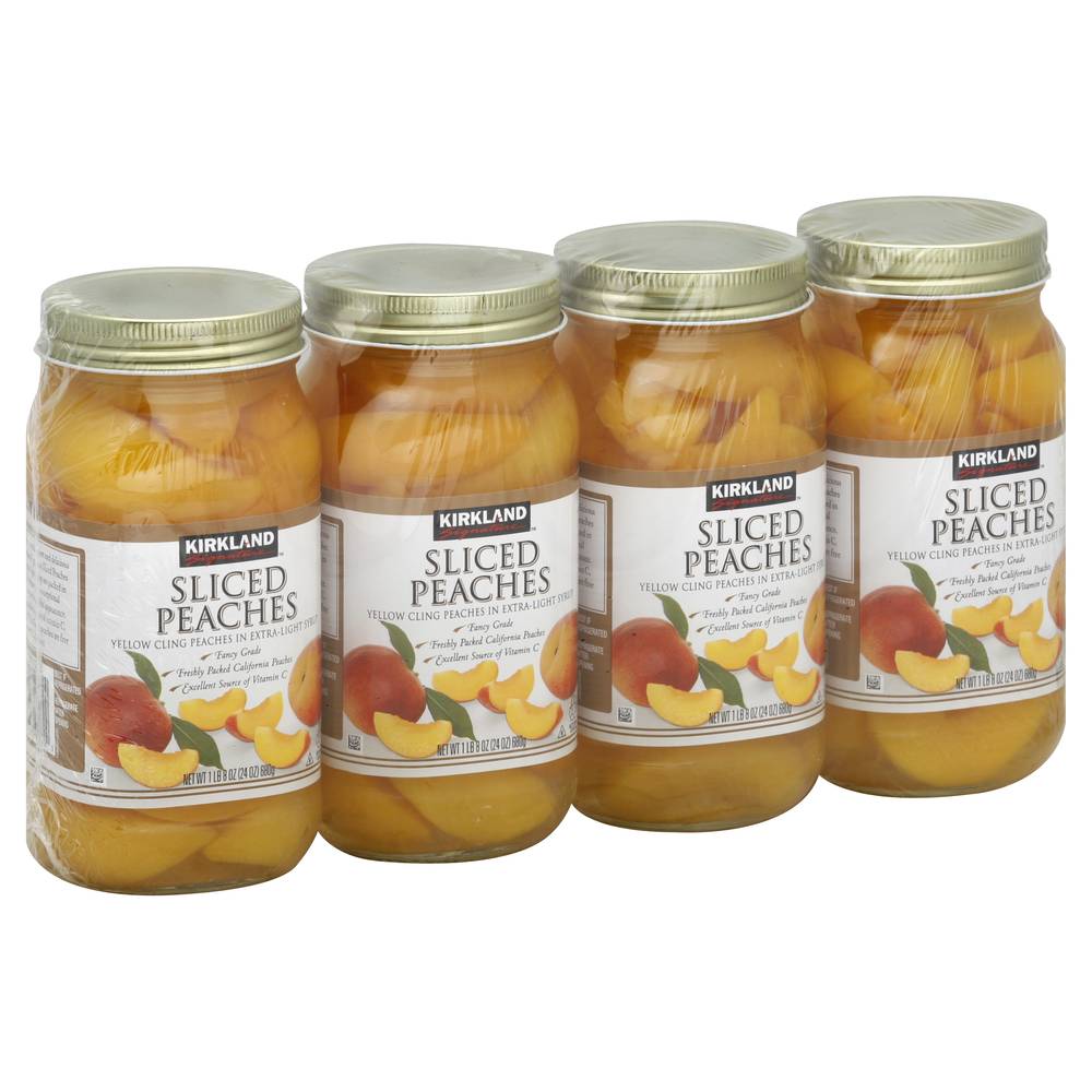 Kirkland Signature Sliced Peaches (4 x 24 oz)