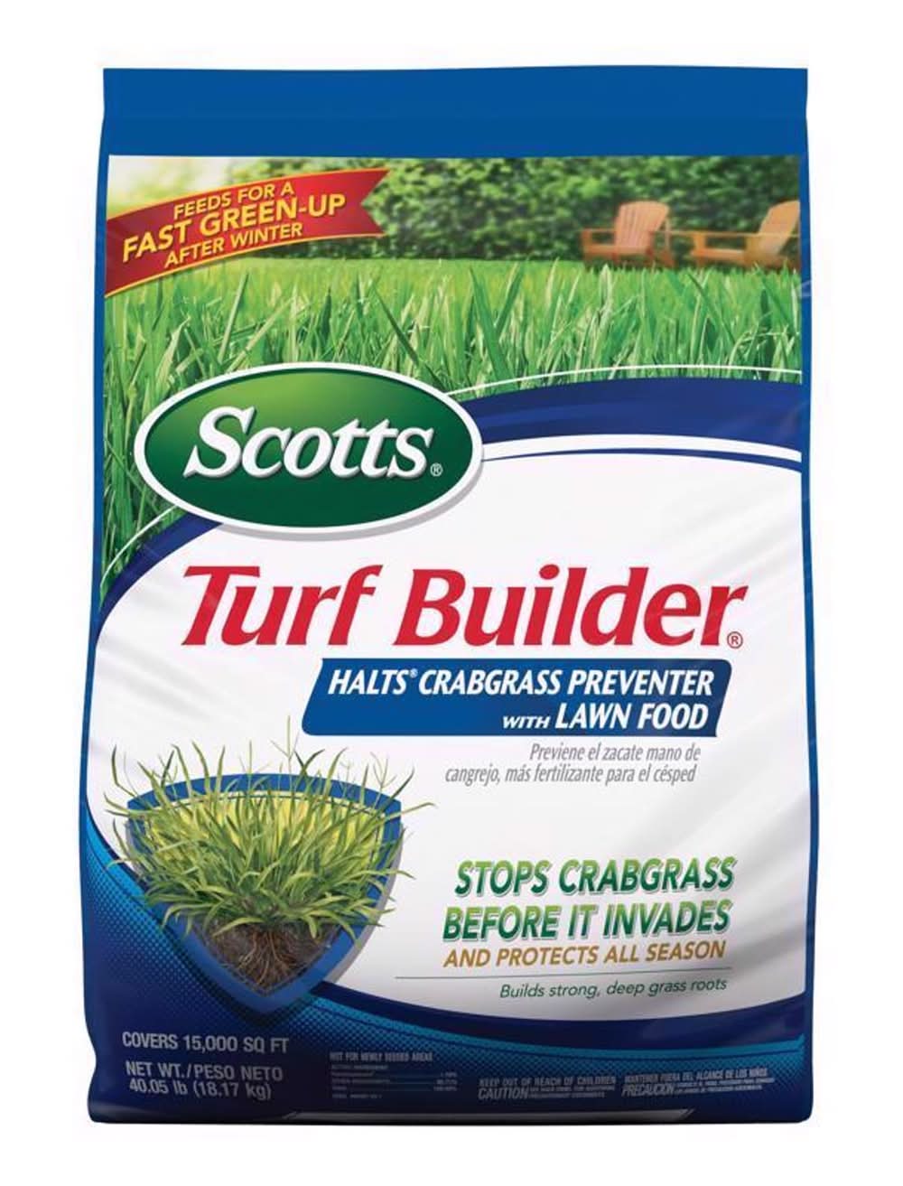 Scotts Turf Builder Halts Crabgrass Preventer Lawn Food For Multiple Grass Types 15000 Sq Ft