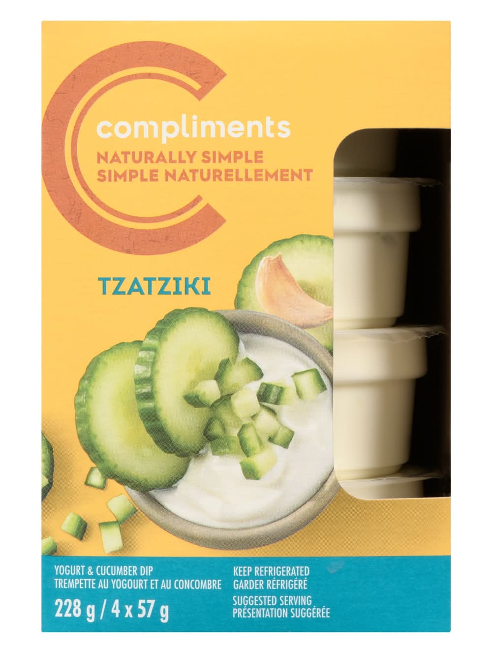 Compliments Naturally Simple Yogurt Tzatziki Cucumber Dip (228 g)