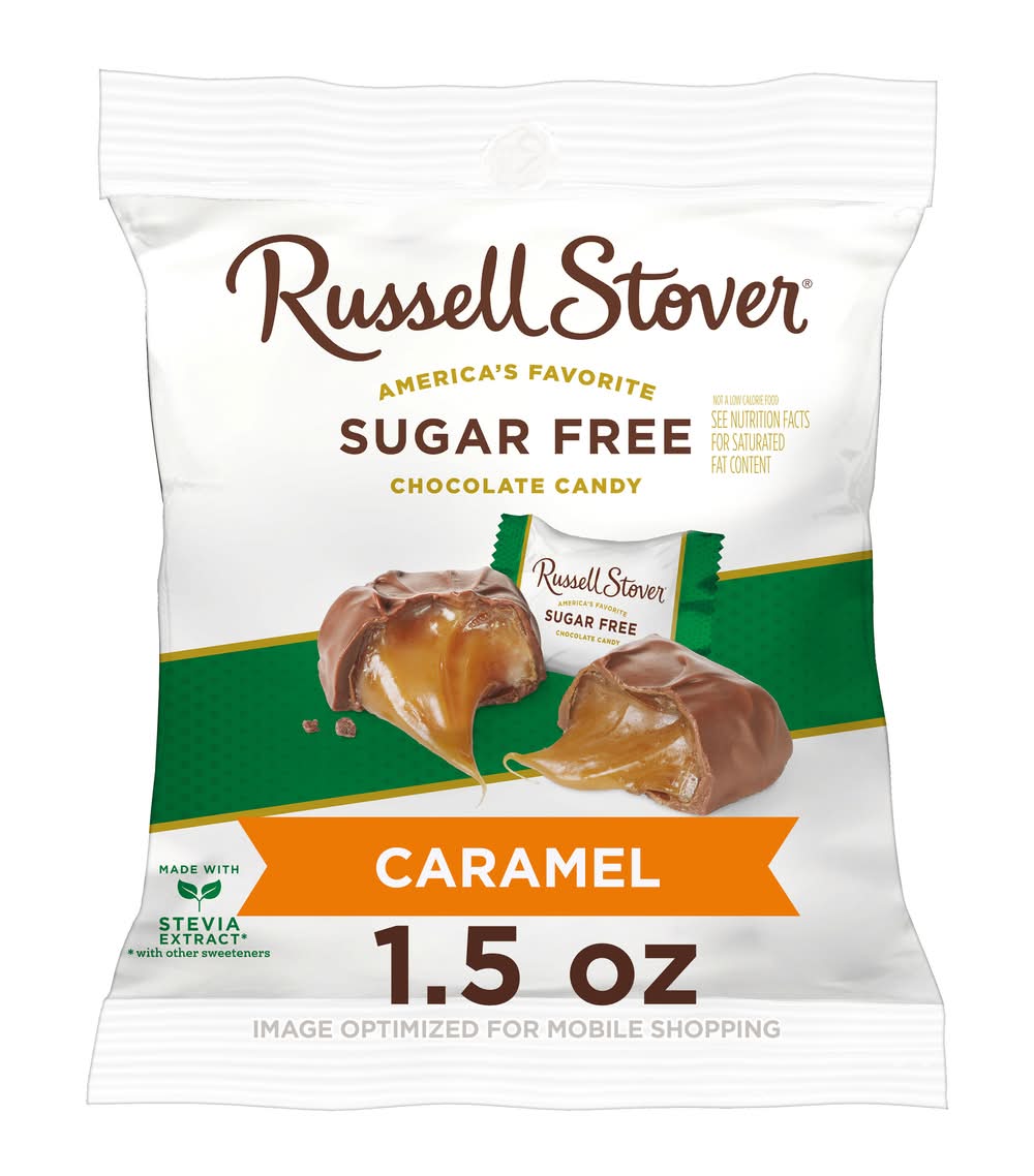 Russell Stover Sugar Free Chocolate Candy, Caramel (1.5 oz, 3 ct)