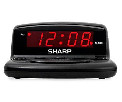 Sharp Led Digital Display Alarm Clock (black)