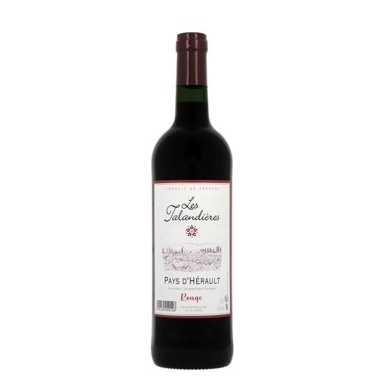 Les Talandières - Vin rouge pays d'hérault merlot domestique (750 ml)