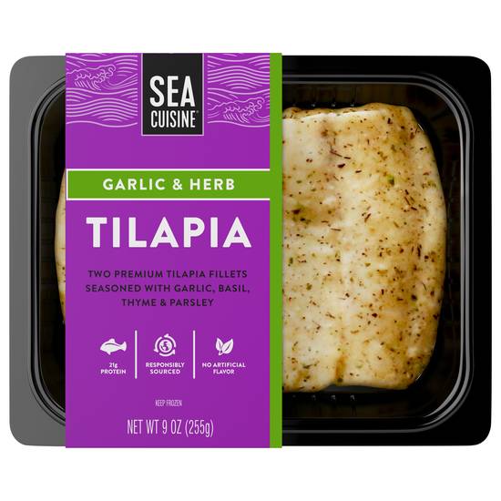 Sea Cuisine Pan Sear Garlic & Herb Tilapia Fillets (2 fillets)