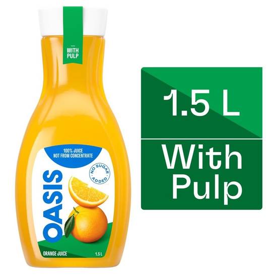 Oasis · Orange juice with pulp, not from concentrate - Jus d’orange avec pulpe non fait de concentré