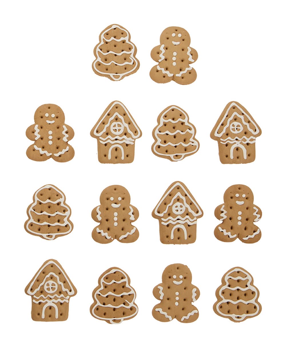 Merry and Bright Gingerbread Frosted Biscuit Dog Treats 6 OZ (Size: 6 Oz)