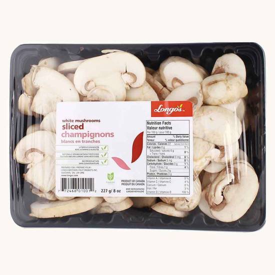 Longo's Sliced Mushrooms White (227 g)