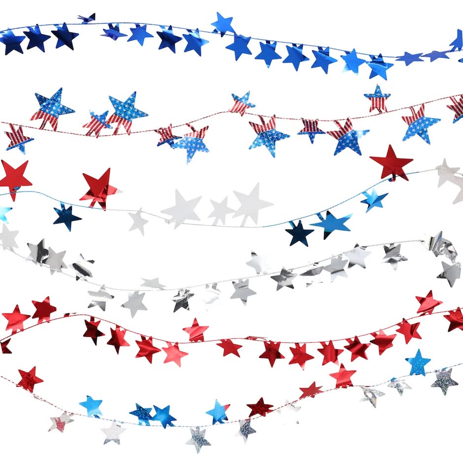 Wired Patriotic Garland, Assorted Colors, 1-ct.