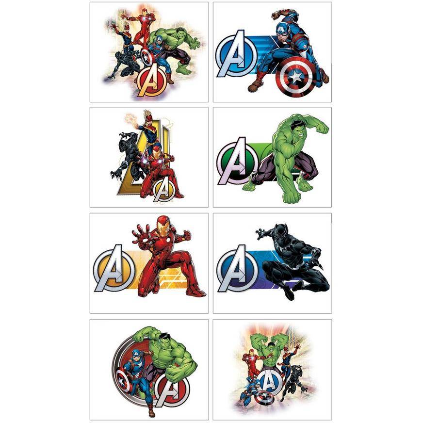 Marvel Powers Unite Tattoos 1 Sheet