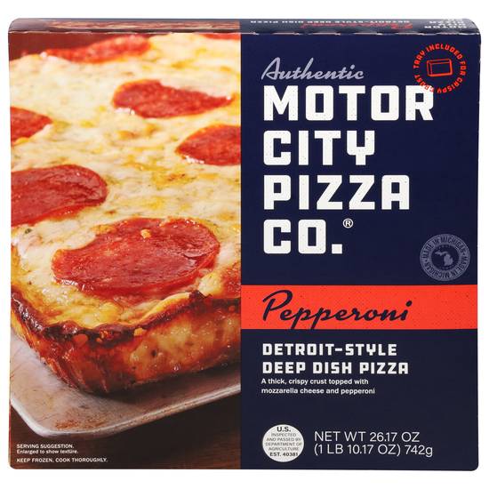 Motor City Pizza Detroit-Style Deep Dish Pepperoni Pizza