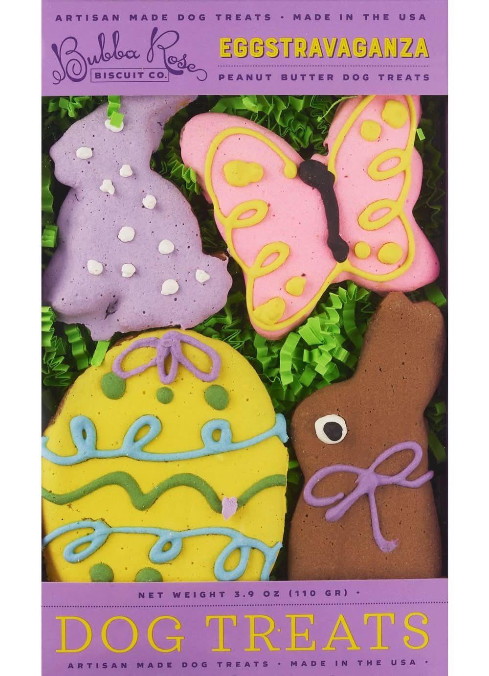 Bubba Rose Biscuit Co. Easter Eggstravaganza Peanut Butter Dog Treats (3.9 oz)