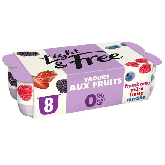 Light & Free - Light&free yaourt aux fruits allégé fruits rouges (8 pièces  )