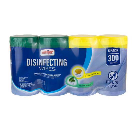 Meijer Disinfecting Wipes, 4 Pack, 75 Count Each