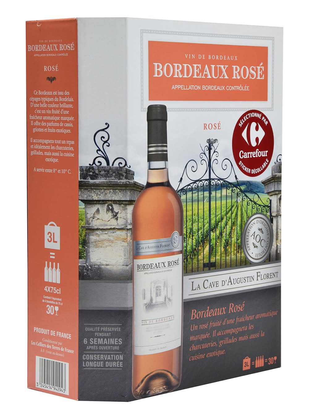 La Cave d'Augustin Florent - Vin rosé aoc bordeaux (3L)