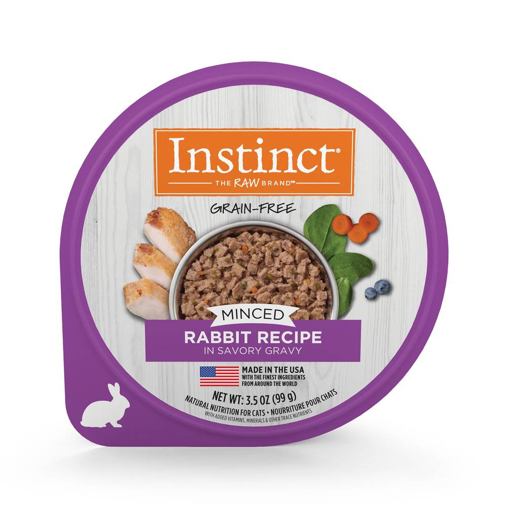 Instinct® Grain Free Minced Cat Food - Natural, Rabbit (Flavor: Rabbit, Color: Assorted, Size: 3.5 Oz)