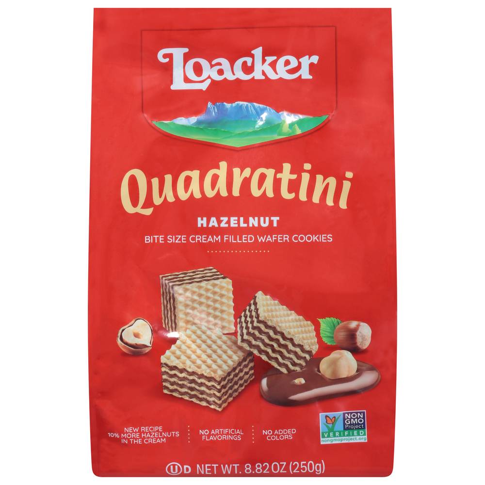 Loacker Quadratini Bite Size Hazelnut Wafer Cookies (8.82 oz)