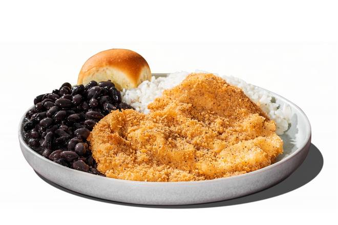 Crispy Chicken Platter - With Rice and Beans