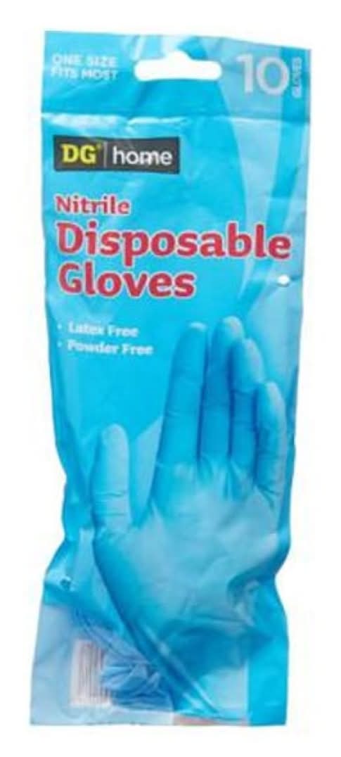 Dg Home Nitrile Disposable Gloves 10 Ct