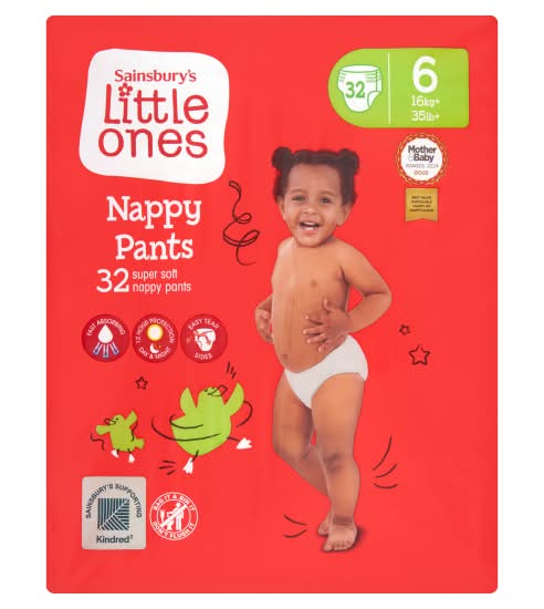 Little Ones Nappy Pants (32 ct) (6)