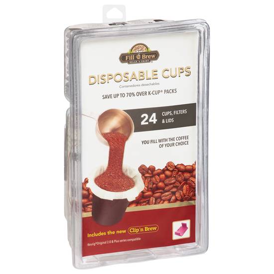 Fill 'N Brew Disposable Cups Filters & Lids (24 ct)