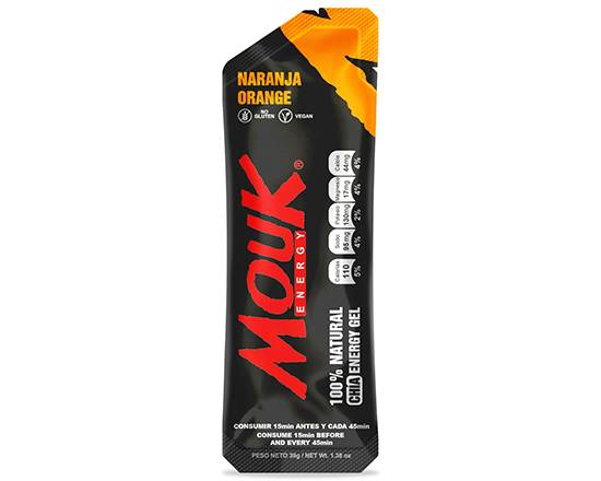 Mouk energy gel energético naranja (doypack 39 g)
