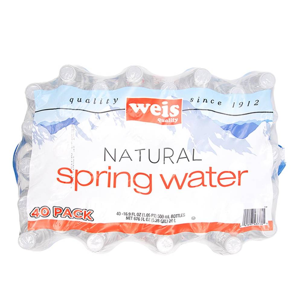 Weis Natural Spring Water (40 x 16.9 fl oz)