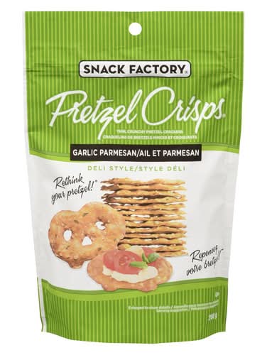 Snack Factory Deli Style Pretzel Crisps, Garlic Parmesan (200 g)