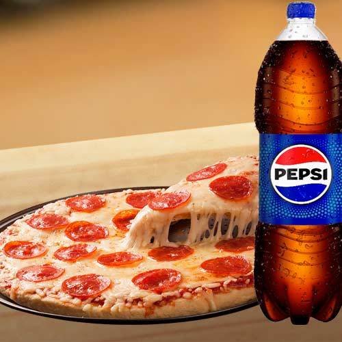 Pizza de pepperoni Mediana + Pepsi 2lt