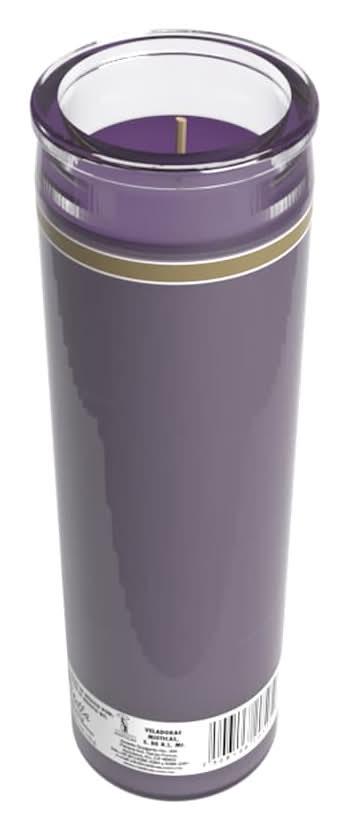Clear Wax Candle, Purple