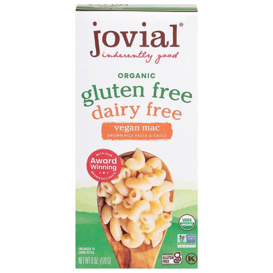 Jovial Organic Gluten Free Dairy Free Vegan Mac