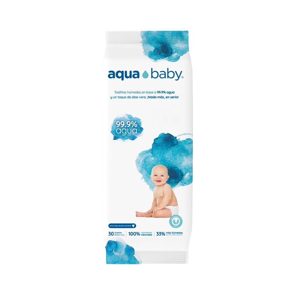 Aqua Baby Toallitas Húmedas 30 Unidades