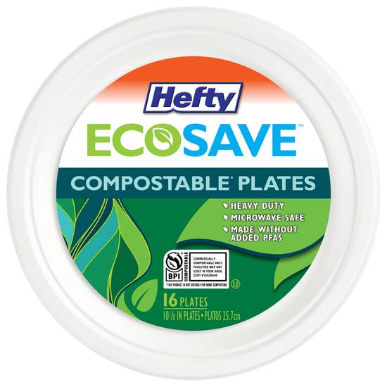 Hefty Paper Microwavable Plates (16 ct)