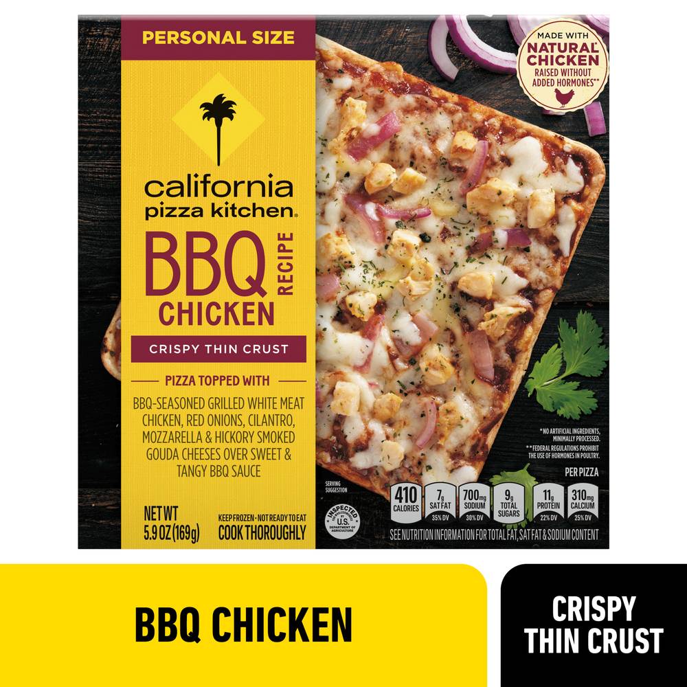 California Pizza Kitchen Crispy Thin Crust Bbq Chicken Recipe Pizza Personal Size (5.9 oz)