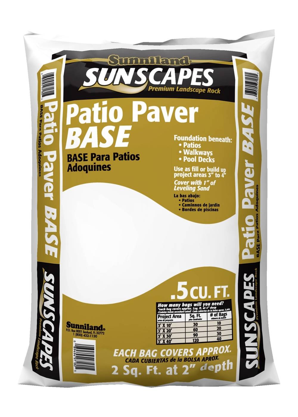 Sunniland Brown Paver Sand for Patios, Walkways, and Pool Decks - 0.5 cu ft Bag - Easy to Use - Coverage Area 100 sq ft | 497450