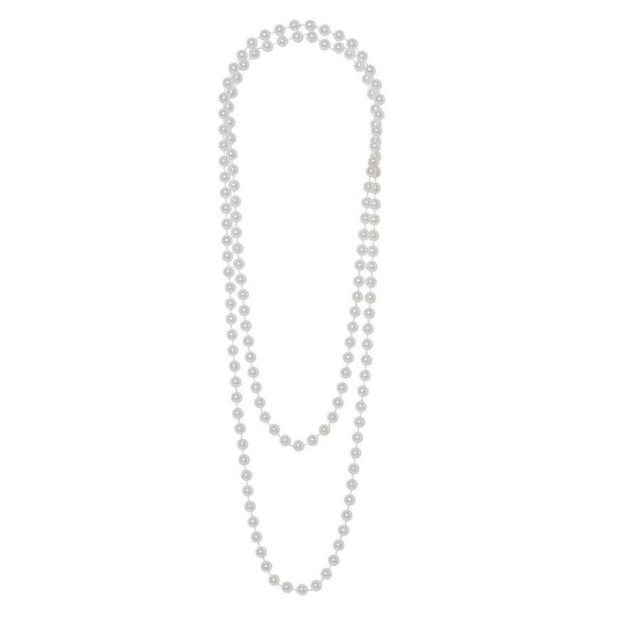 Party City Faux Pearl Necklace (female/white)