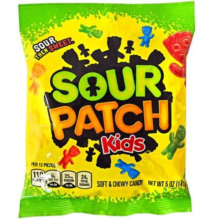 Sour Patch Kids Soft & Chewy Candy Sour then Sweet 5 oz Bag