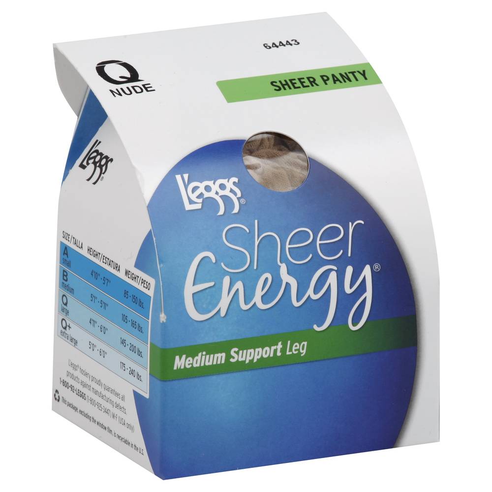 L'eggs Sheer Energy Medium Revitalizing Pantyhose (multi)