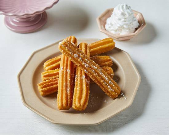 プレーンチュロス✨dipホイップ Plain Churros Dipped in Whipped Cream