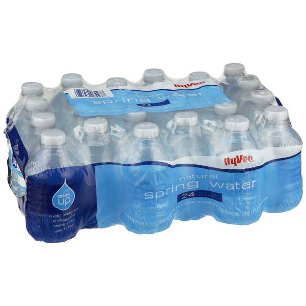 Hy-Vee Fun Size Natural Spring Water (24 pack, 10 fl oz)