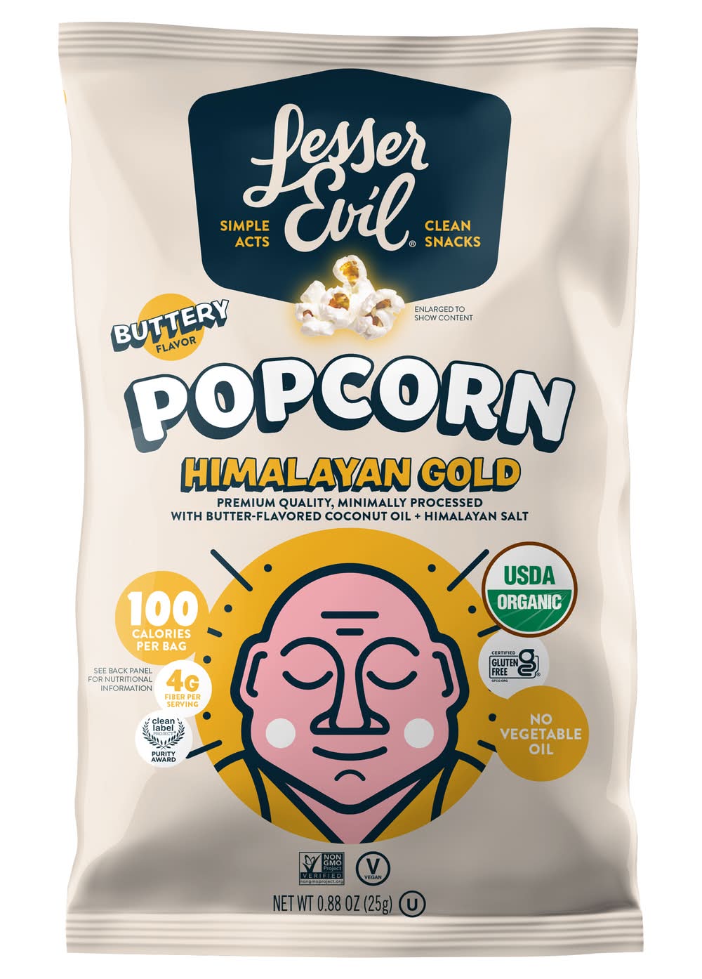 LesserEvil Lesser Ppcrn Bdhbwl Him Gld (0.8 oz)