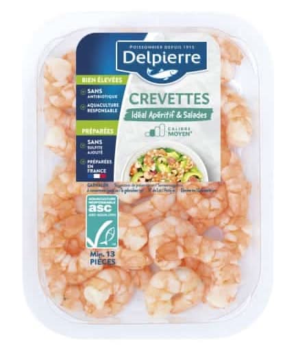 Delpierre - Crevettes décortiquées asc (100g)