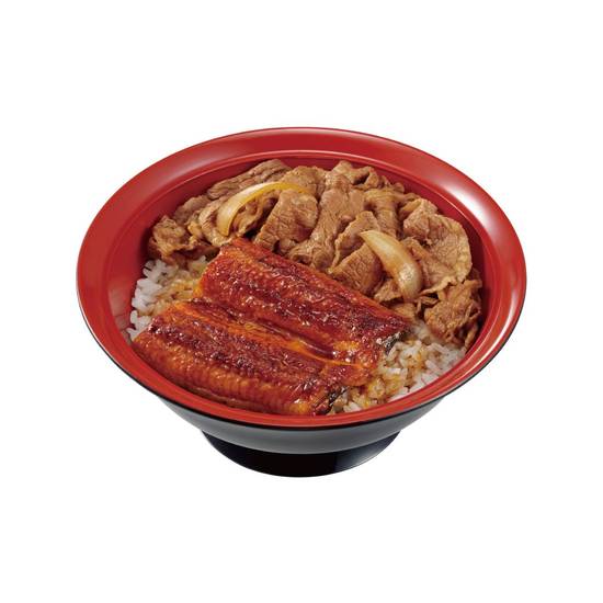 うな牛丼 Teriyaki Eel Bowl with Beef