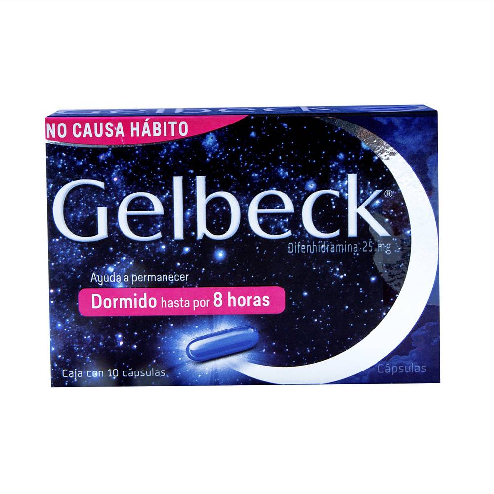 Gelbeck · Difenhidramina cápsulas 25 mg (10 un)