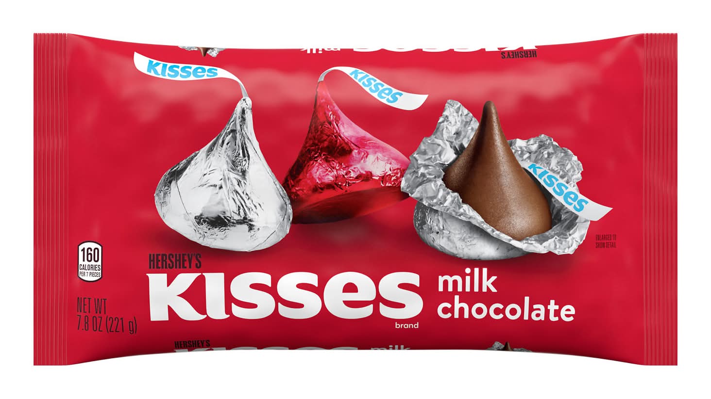 Hershey's Kisses Milk Chocolate Christmas Candy Bag (7.8 oz)