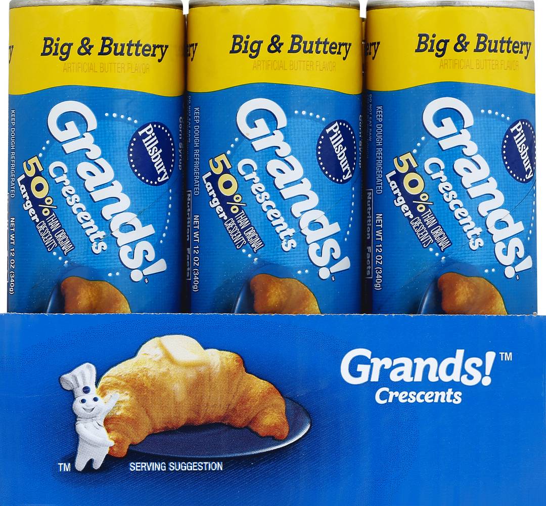 Pillsbury Grands Crescents Dinner Rolls, Butter (12 oz, 8 ct)