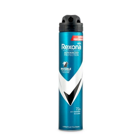 Desodorante Spray Hombre Invisible Rexona Spray (200 ml)