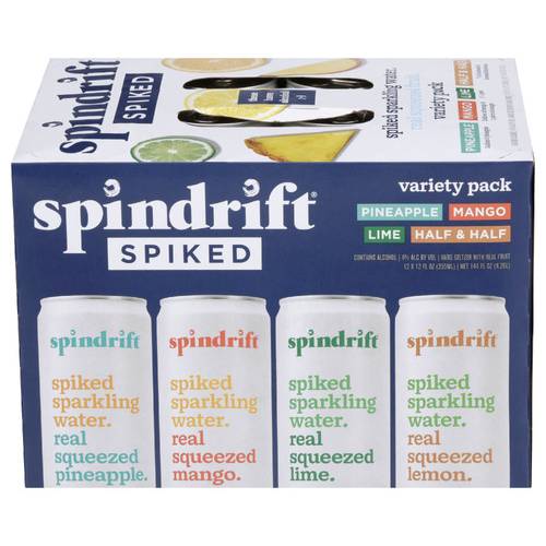 Spindrift Spiked Hard Seltzer Staycation 12 Pack Cans
