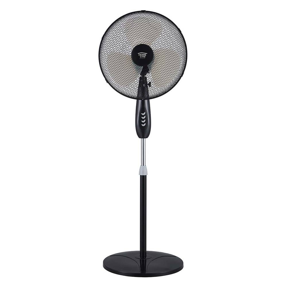 Ventilador Home Line Zx11-R 16" Pedestal Color Negro