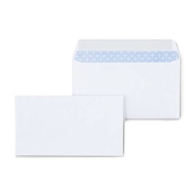 Staples Self Seal Security Tinted #6 3/4 Business Envelopes, 3 5/8 x 6 1/2, White, 50/Box (862999)